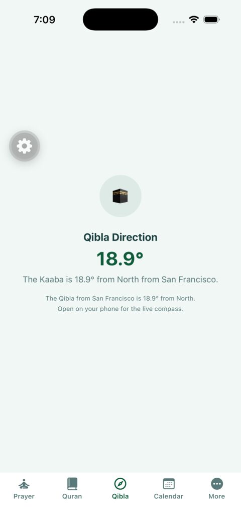 Qibla compass